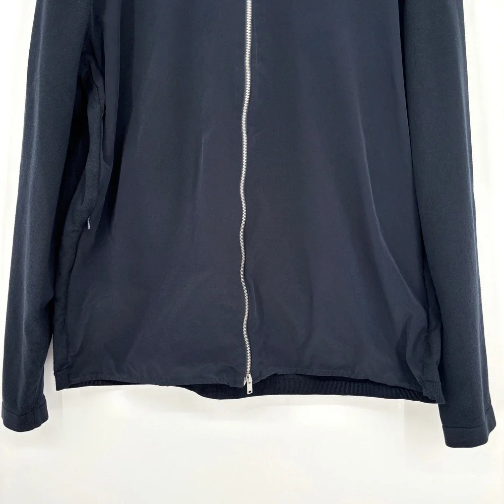 Theory‎ Belville PK Fine Bilen Zip Bomber Jacket Navy Lightweight Modern Size XL